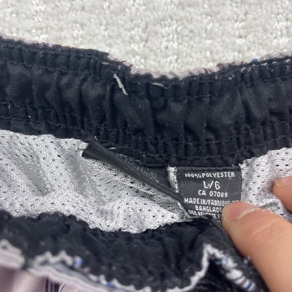 Lot x2 Y2K Burnside Cargo Board Shorts Men' L Red & Pink Plaid Surf Beach Summer - Picture 3 of 10